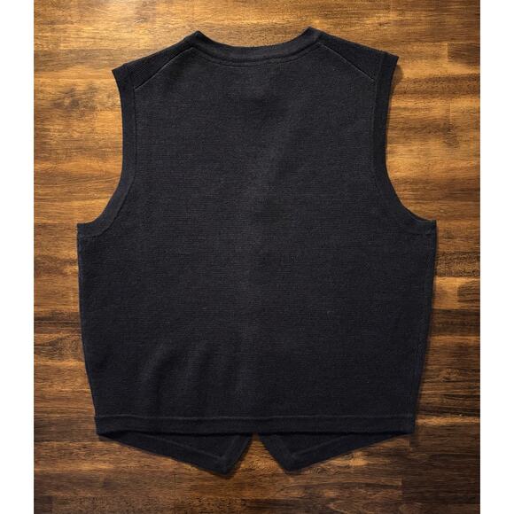 Jos A Bank Reserve Men’s Medium Sweater Vest Merino Wool Blend Knit Button Front - Picture 2 of 5